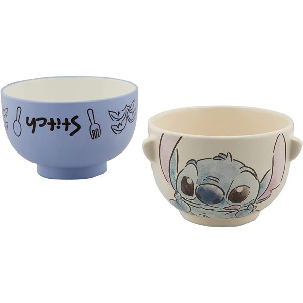 Disney Lilo & Stitch SAN3247-8 Stitch Soup Bowl and Rice Bowl Set, Large, Approx. 16.2 fl oz (480 ml), Watercolor Touch Cheap - Image 2
