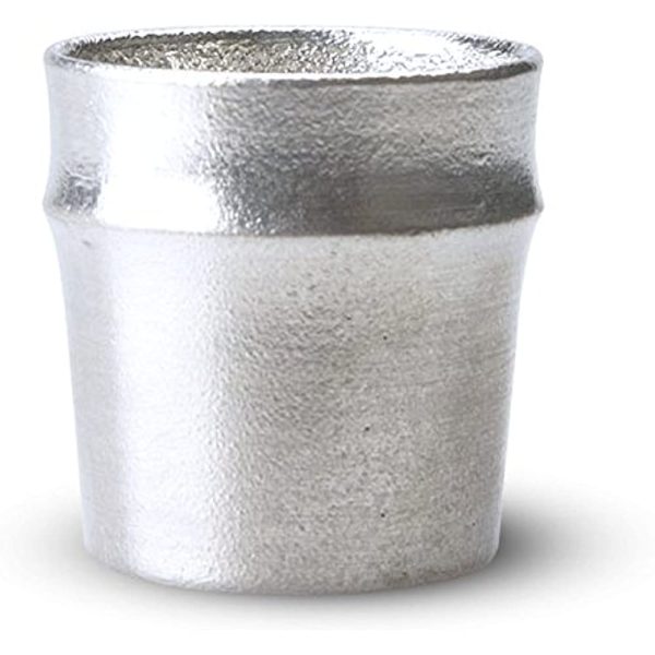 Nousaku Goukan - Bamboo Silver Diameter 1.9 inches (4.8 cm) x Height 2.0 inches (5.0 cm) 50cc Tin 100% Case Made in Japan 501280 Supply