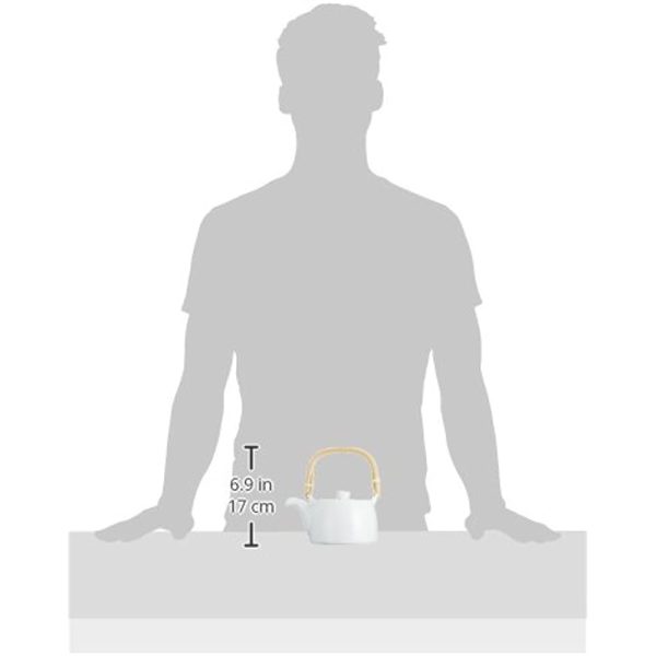 Hakusan Pottery Tea Earthenware Bottle (20.9 fl oz (580 ml), White, Approx. φ4.5 x 3.3 inches (11.5 x 8.5 cm), 20.9 fl oz (580 ml), White For Cheap - Image 3