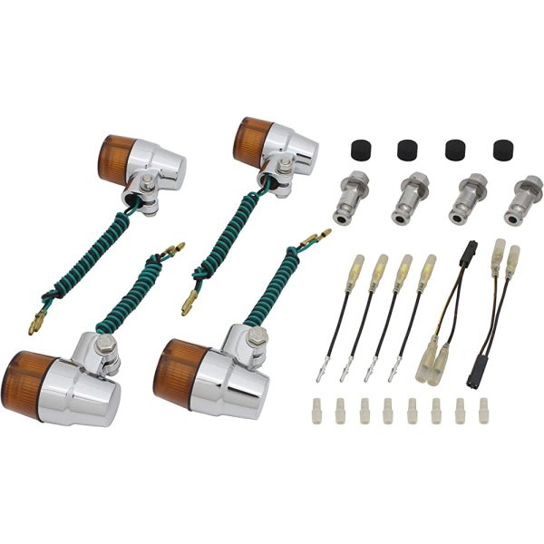 Posh (POSH) Motorcycle Supplies Super Bike Mini Type Winker Exclusive Set W650 ( 04 ~) W400 ( 04 ~) Estraya ( 07 ~) Plating body Orange lens 016132-33 For Cheap