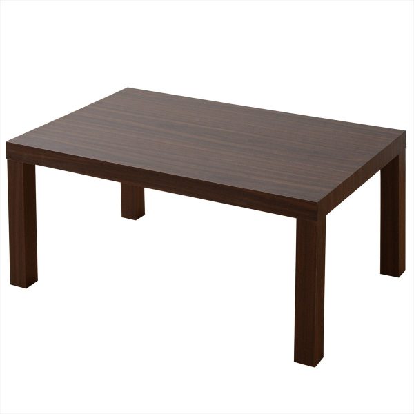 Yamazen Low table Width 75 x Depth 50 x Height 37 cm Sturdy floor scratch resistant assembly Walnut Brown ET-7550 (WBR) Work from home For Sale