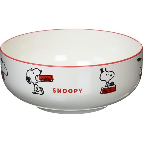 Peanuts 606555 Snoopy Happiness Is Supper Time Painted Round Lunch Plate, Plate, Plate, Diameter 8.9 inches (22.5 cm), White For Discount - Image 2