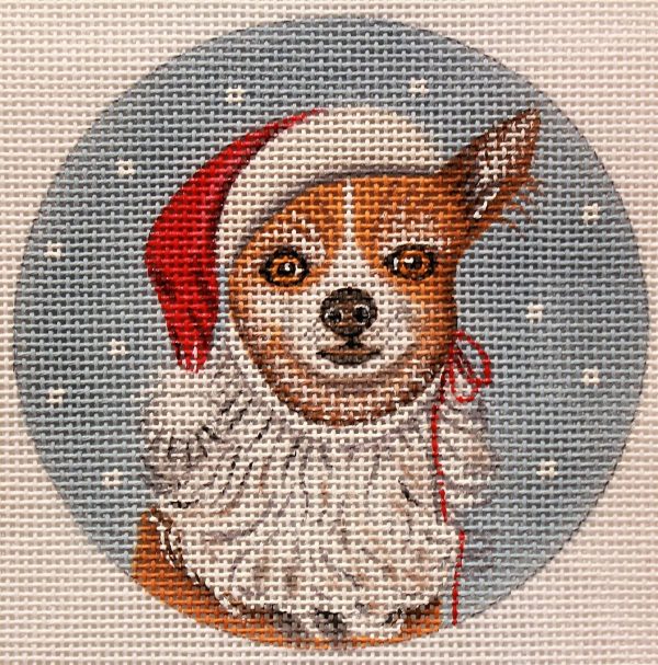 Melissa Shirley MLT422E Santa Chihuahua Round Fashion